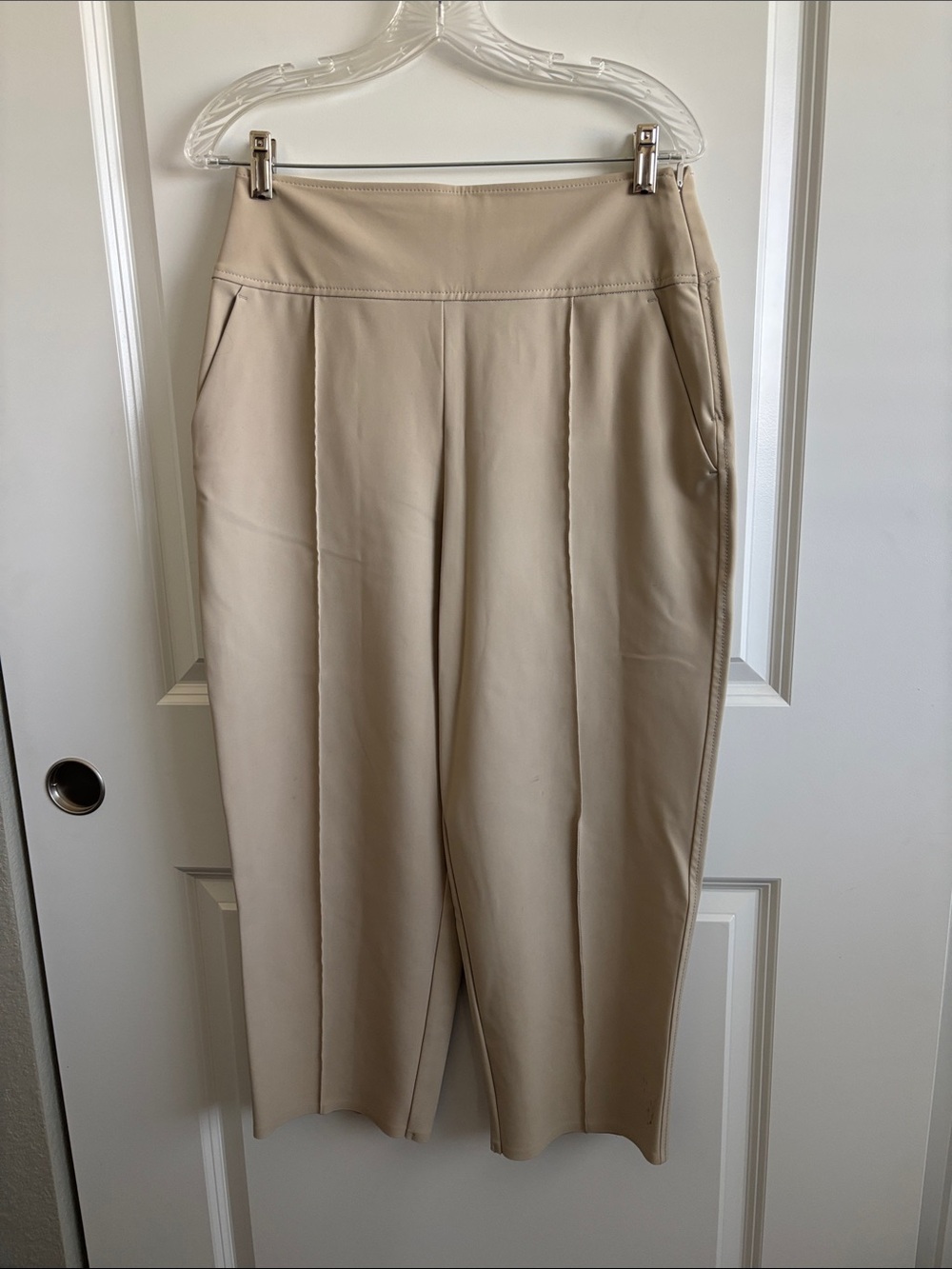 Athleta Beige Wide-Leg Pants
